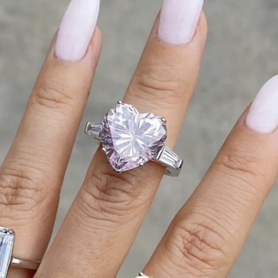 Original 925 Sterling Silver Wedding Engagement finger Rings For Women Topaz 5ct Asscher cut Simulated Diamond Platinum Jewelry