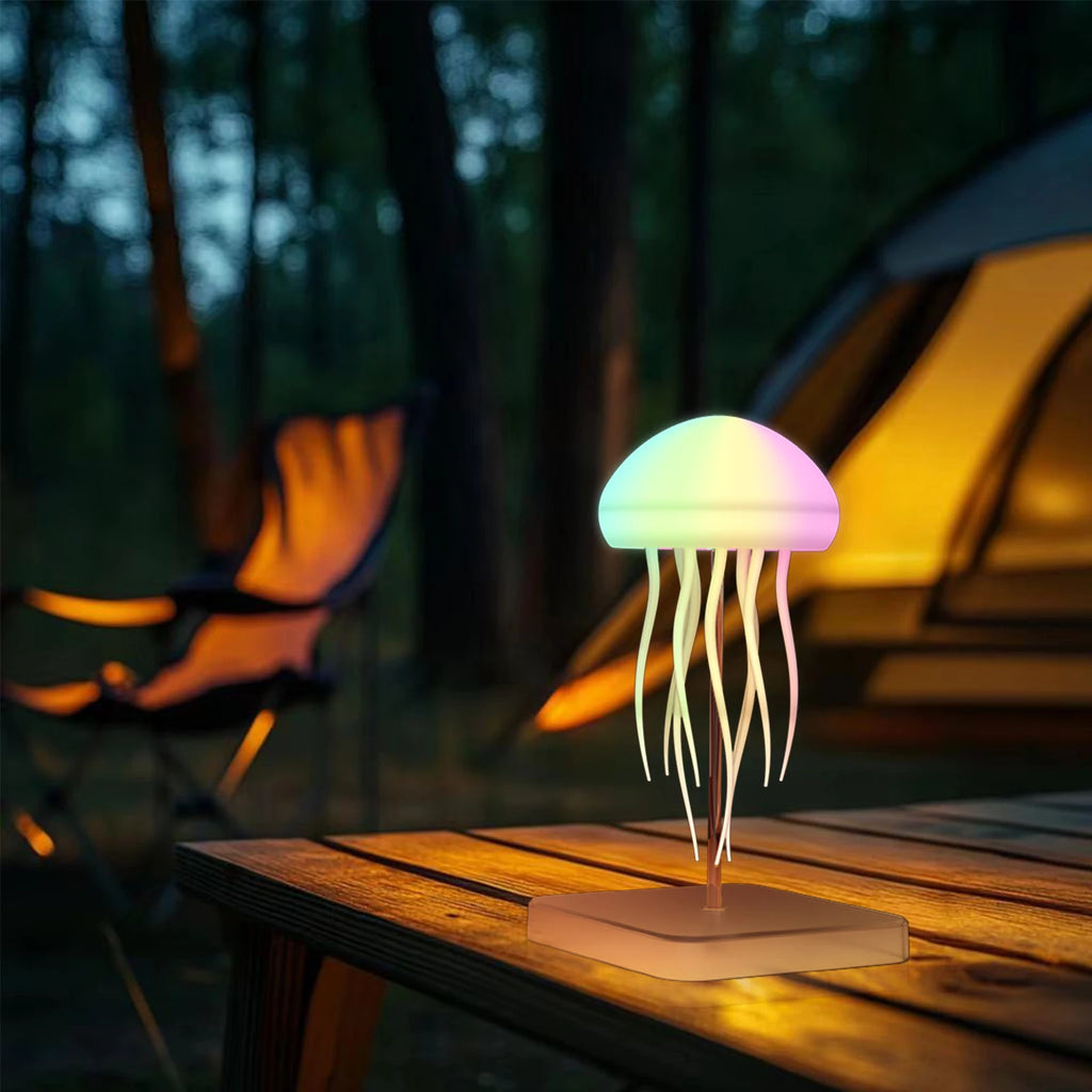 Jellyfish Lamp, Floating Jellyfish Lamp RGB Gradient Jellyfishs Bedside Lamp Rechargeable with Touch Sensor, Christmas Gifts