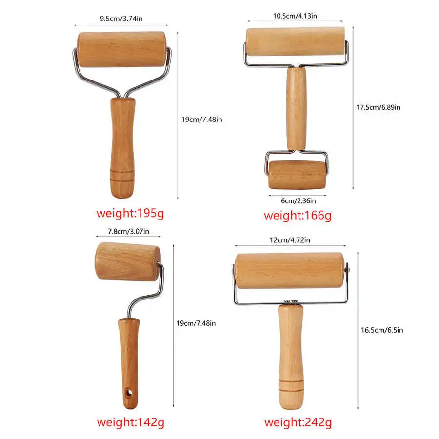 Rolling Pin Pastry and Pizza Baker Roller Wooden Baking Kitchen Utensils Pastry Rolling Pin Pie Rolling Roller
