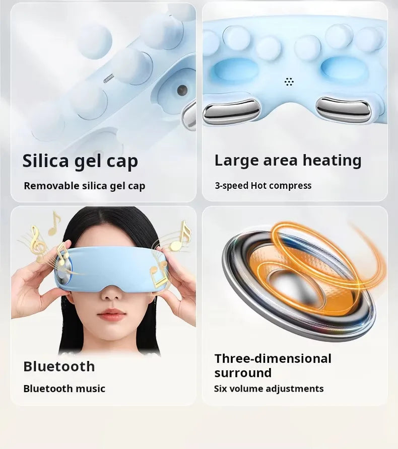 Eye Massager Smart Eye Relief Acupressure Massager Vibrating Heat Therapy Eye Mask Eye Care Device