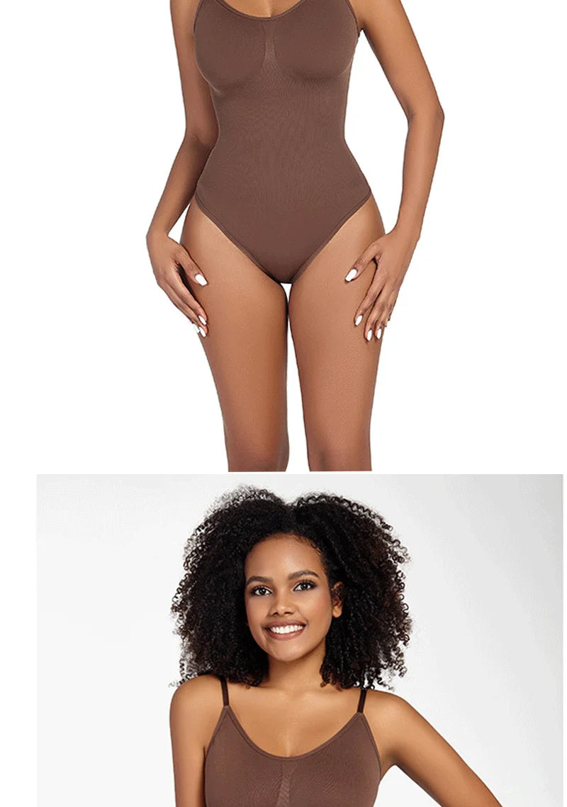 Shapewear Bodysuit with Tummy Control Tight Slimming Body Shaper Thong Bodysuit Crotch with Hooks Reducing and Shapers Jumpsuit
