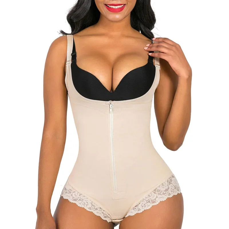 Women Shapewear Bodysuit Tight Corset Slimming Sheath Abdominal Correction Seamless Thong Body Shaper Faja Colombian Postpartum