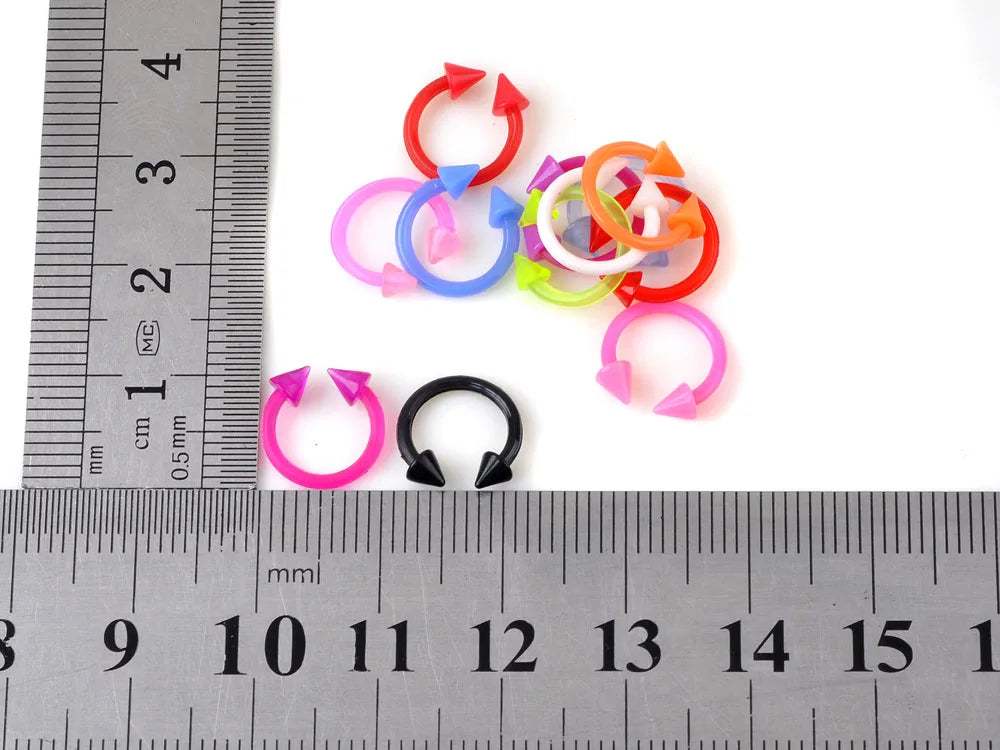 40PC Soft Silicon Nose/Lip/Tongue Piercings Helix Ear Piercing Women Men Septum Rings Body Piercing Jewelry