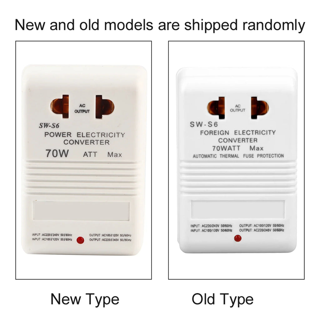 Power Converter Voltage Converter 70W 110V/120V to 220V/240V StepUp&amp Down Voltage Converter Transformer (CN Standard Plug)