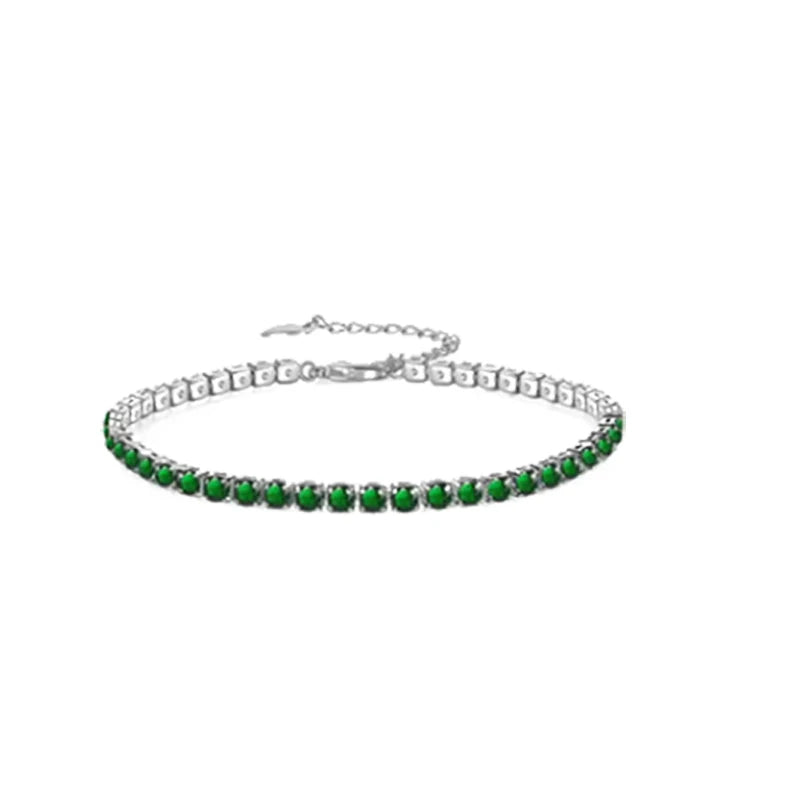 Hip hop all zircon 925 sterling silver sparkling European and American style bracelet for men women 2024 New Year surprise gift
