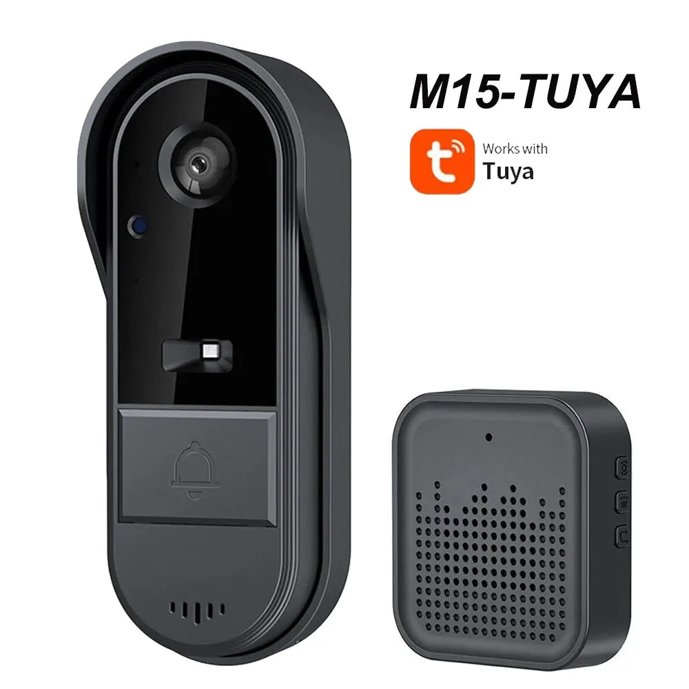 Tuya Doorbell with Camera Wireless Bundle Doorbell Smart Home Wifi Outdoor Waterproof Cam Security Audio Intercom Night Vision