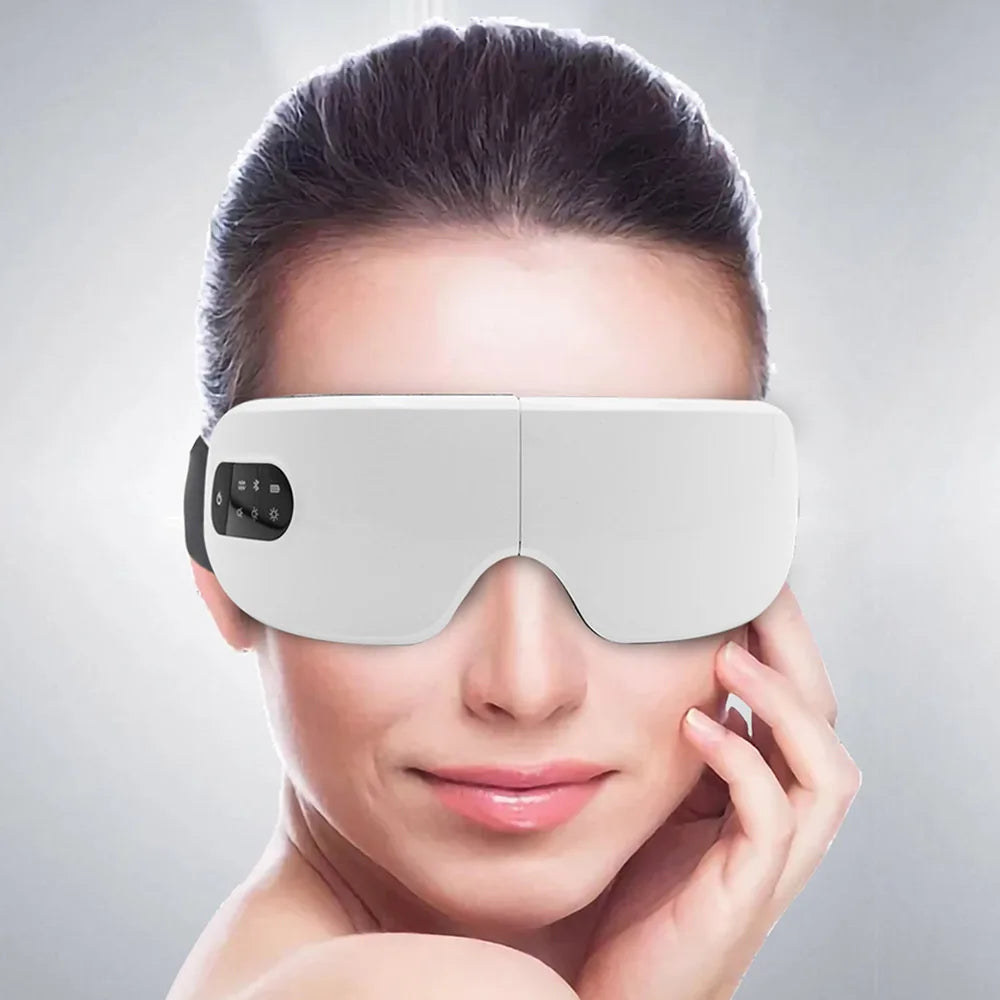 Electric Eye Massager Hot Compress & Vibration Relieves Eye Fatigue Dark Circles Heating Eyes Massage Instrument With Bluetooth