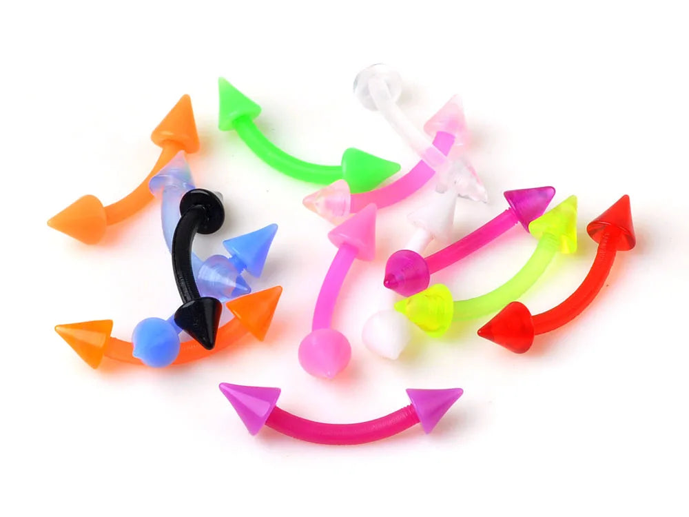 40PC Soft Silicon Nose/Lip/Tongue Piercings Helix Ear Piercing Women Men Septum Rings Body Piercing Jewelry