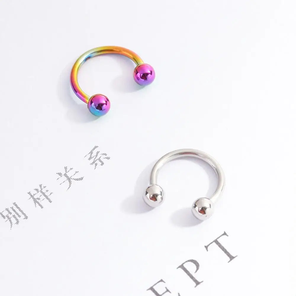 Helix For Women 1 Pcs Circular C Shape Hoop Stud Earrings Jewelry Lip Rings Nose Rings Body Piercing