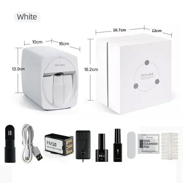 3D Portable Painted Nail Printer Machine Intelligent Automatic Printing Celebrity Home Nail Machine Artifact With Cartridge DIY