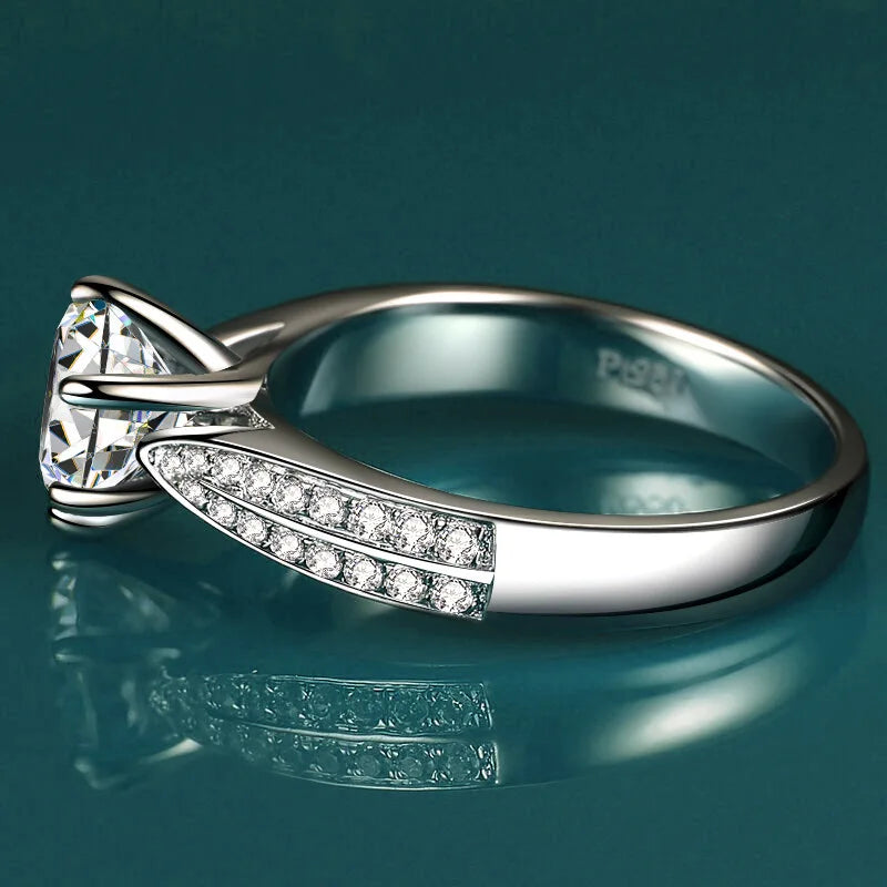 925 Sterling Silver Rings For woman Shining crystal adjustable size Fashion Gifts engagement wedding high quality Jewelry