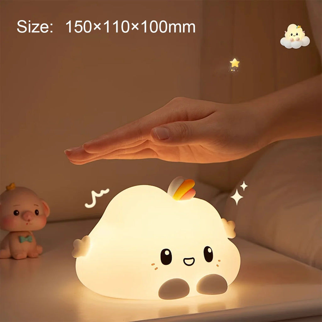 Rechargeable Silicone Led Night Light Wall Lamp Decorative Portable For Bedroom Cute Moon Bedside Baby Dimmable Nursery Sleeping