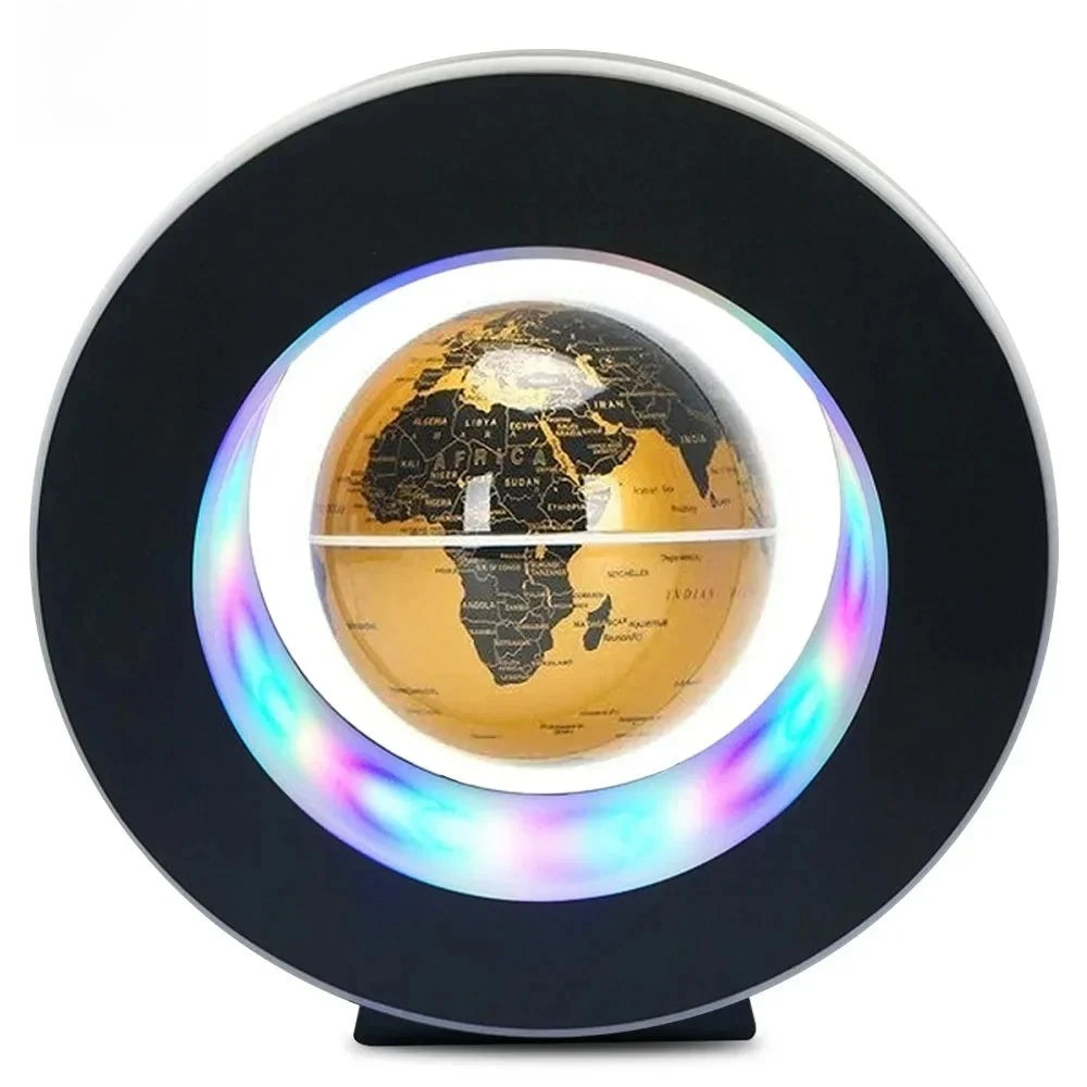 3D Magnetic Floating Earth Lamp, LED Rotating Globe Levitation Light O/C Shape Bedside Night Light Unique Gift Idea