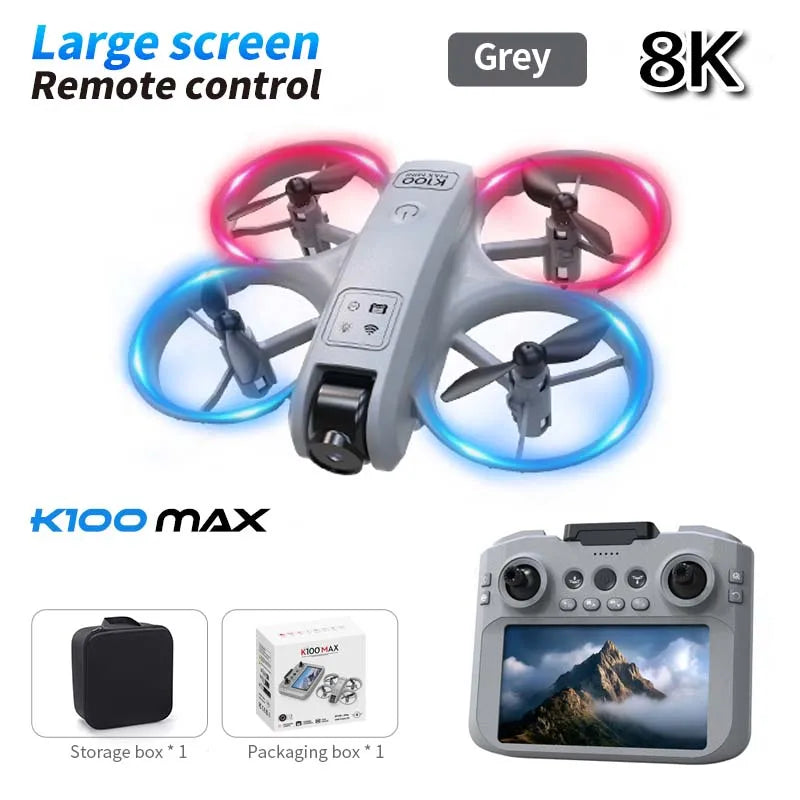 K100 MAX Mini GPS Drone 8K HD Camera Real Time Video Transmis Screen Control Obstacle Avoidance Aerial Photography RC Quadcopter