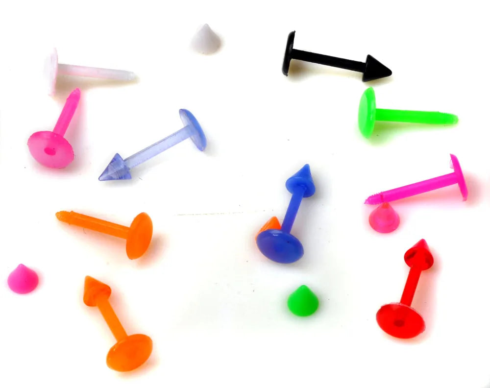 40PC Soft Silicon Nose/Lip/Tongue Piercings Helix Ear Piercing Women Men Septum Rings Body Piercing Jewelry