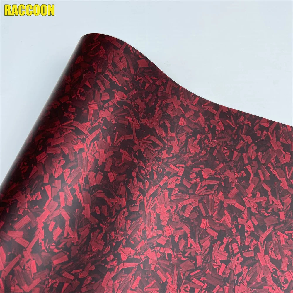 Premium PET Matte & Glossy Black Silver Red Forged Carbon Fiber Wrap Vinyl Car Film Motorcycle Scooter Vehicle Wrapping Foil