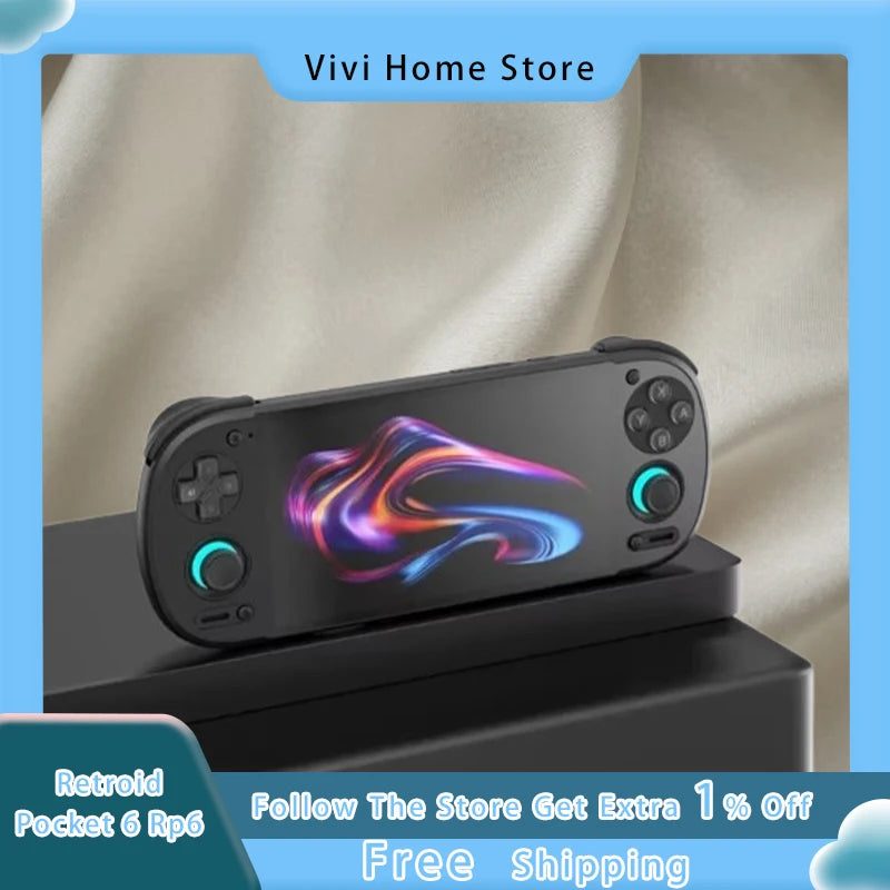 Special Sale Retroid Pocket 6 Rp6  Handheld Game Console 5.5 Inch 1080p 120hz Amoled Screen 6000mah 8gen2 With Hall Trigger