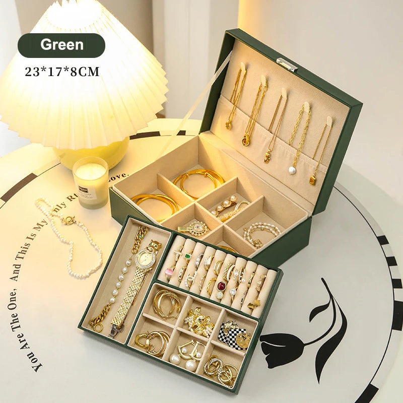 Portable Multi-Functional Home Decoration Storage Box Earring And Jewelry Preservation Box Special Storage Box For Ladies' Item