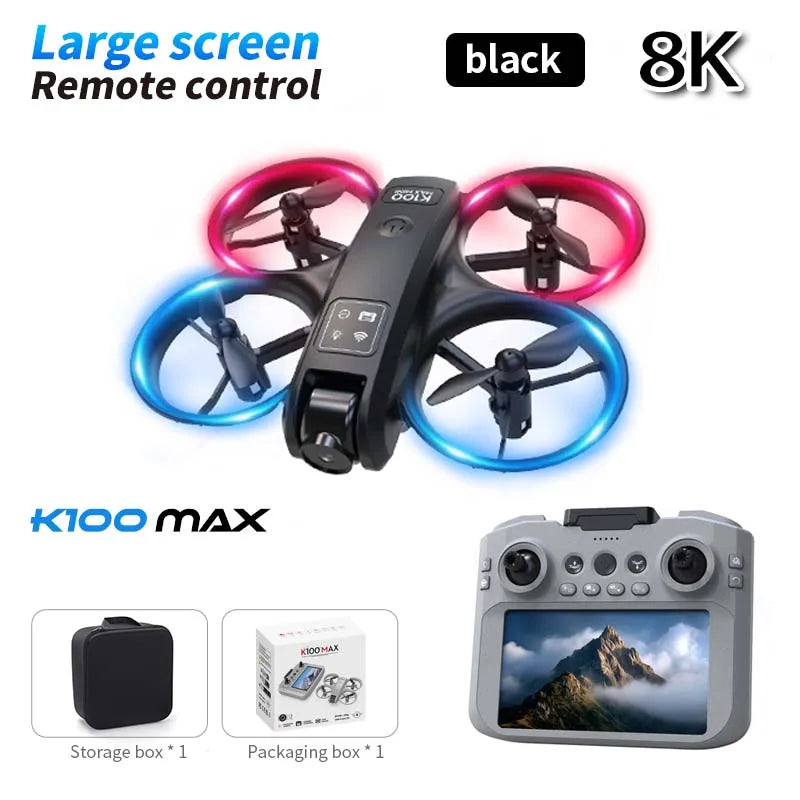 K100 MAX Mini GPS Drone 8K HD Camera Real Time Video Transmis Screen Control Obstacle Avoidance Aerial Photography RC Quadcopter