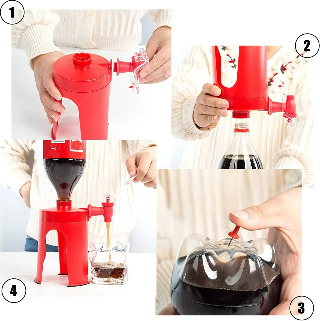 Soda Beverage Dispenser Bottle Tap Novelty Coke Cola Inverted Drinking Water Beer Dispense Drinks Switch Tools Pump Machine