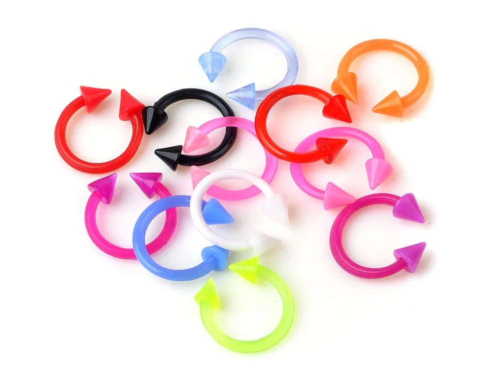 40PC Soft Silicon Nose/Lip/Tongue Piercings Helix Ear Piercing Women Men Septum Rings Body Piercing Jewelry