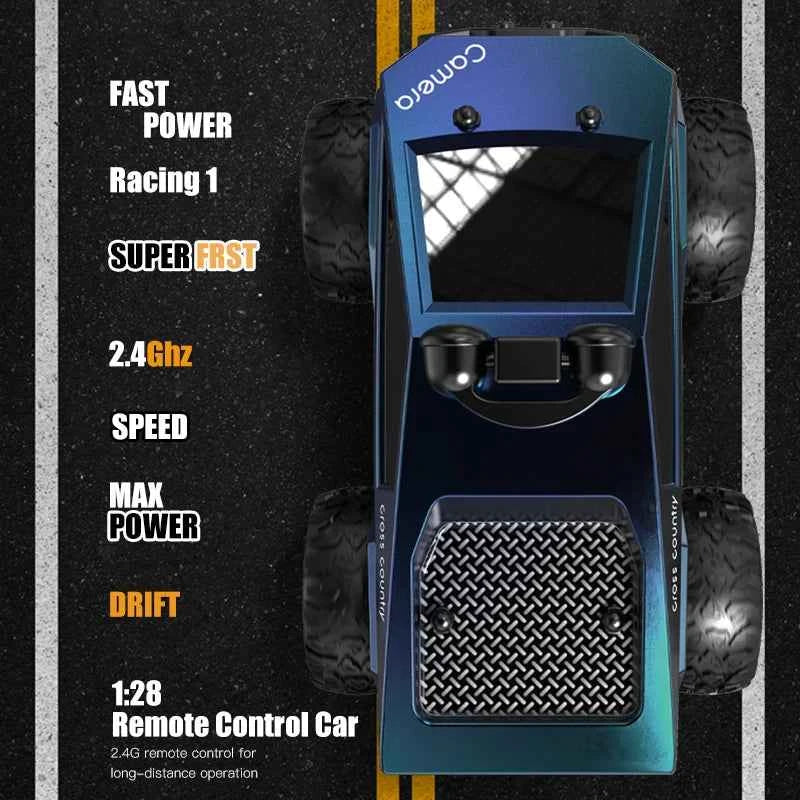 1:28 RC Car With HD Camera FPV WIFI Mini Remote Control Stunt Car With Led Lights APP Control Racing Cars Toy for Kids&Adult